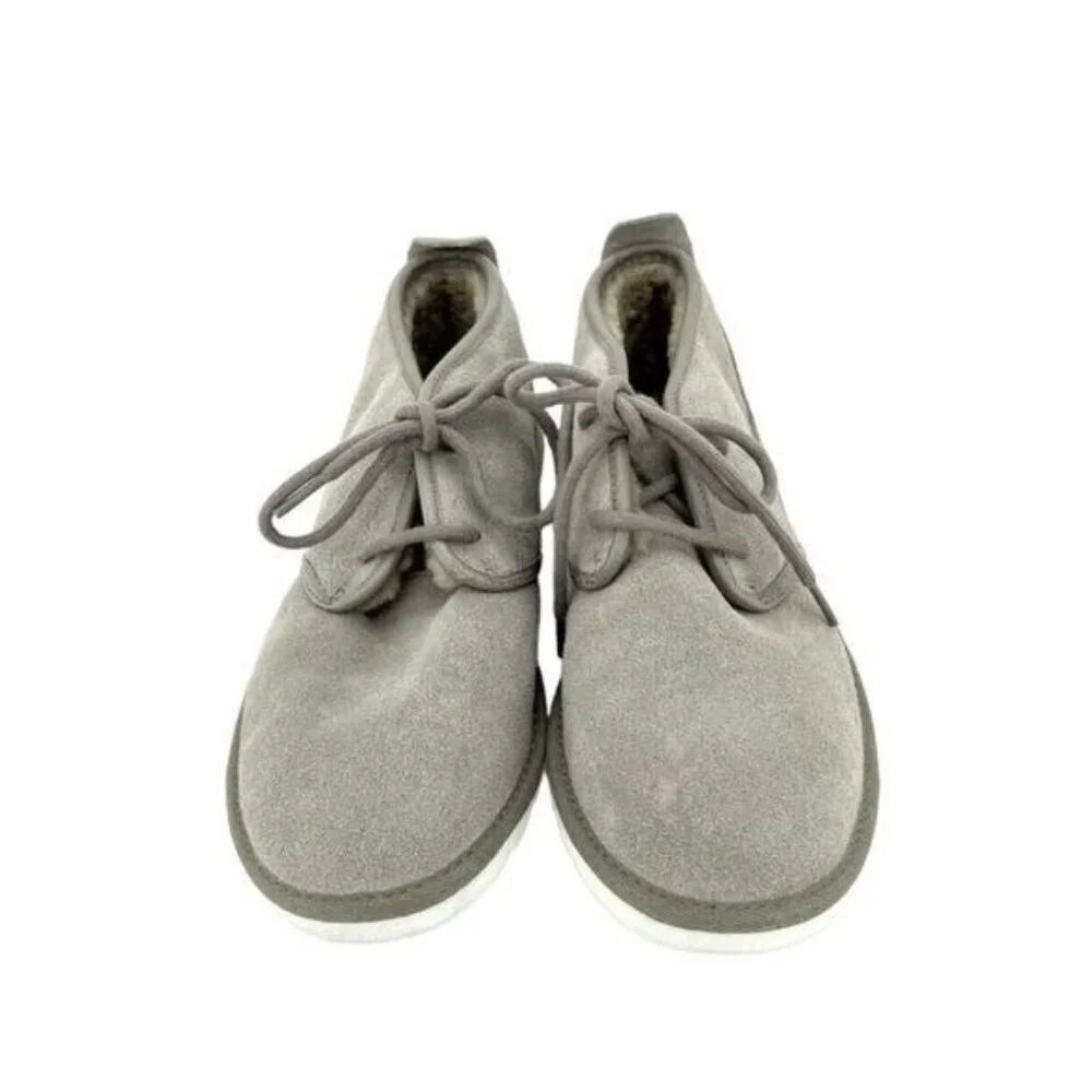 UGG Mens Maksim Chukka Suede Shearling Boots Bindle Gray Lace up Sz 9 NEW